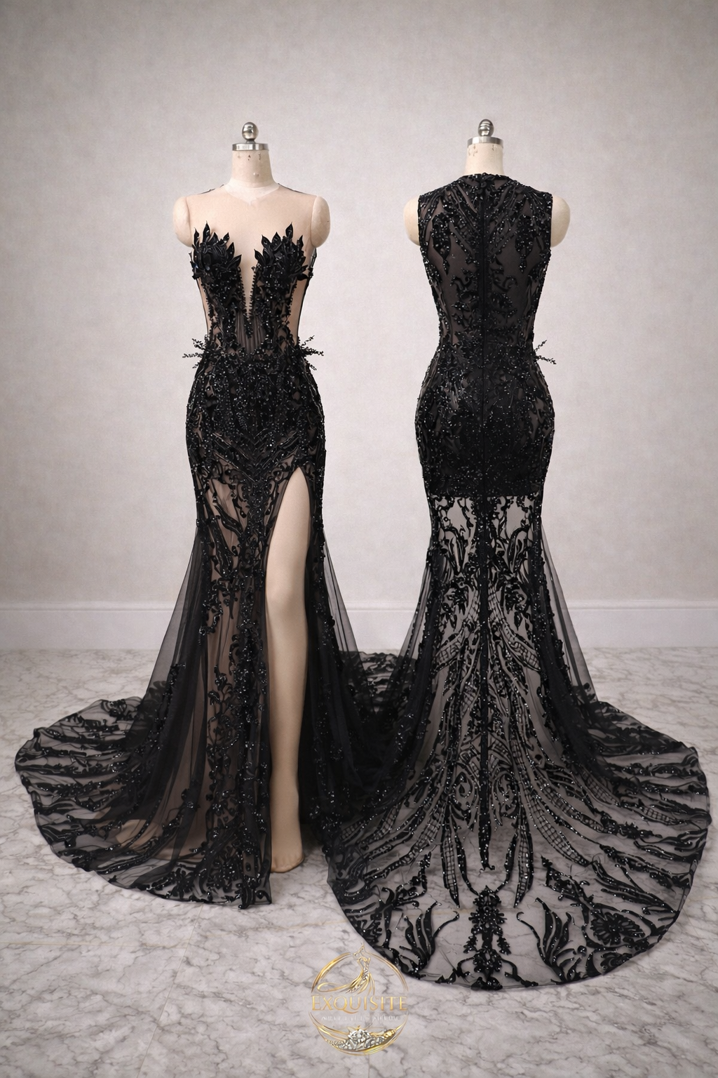 ✨ Noir Obsession Couture Gown