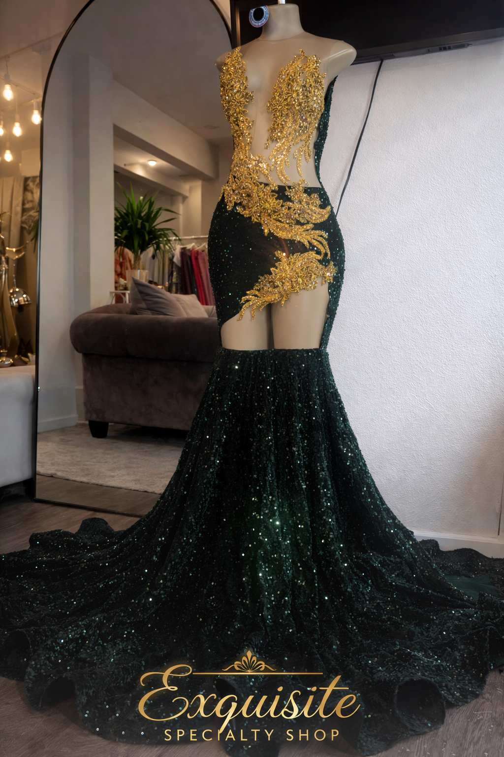 Emerald Dynasty Couture Gown