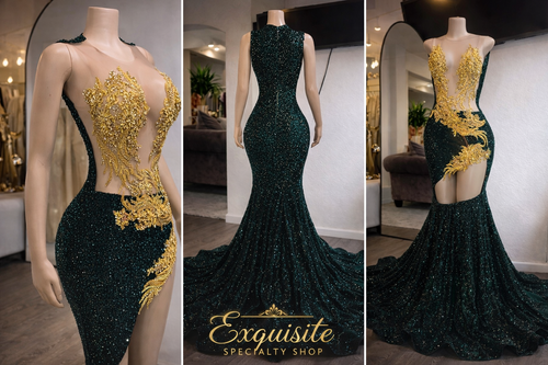 Emerald Dynasty Couture Gown